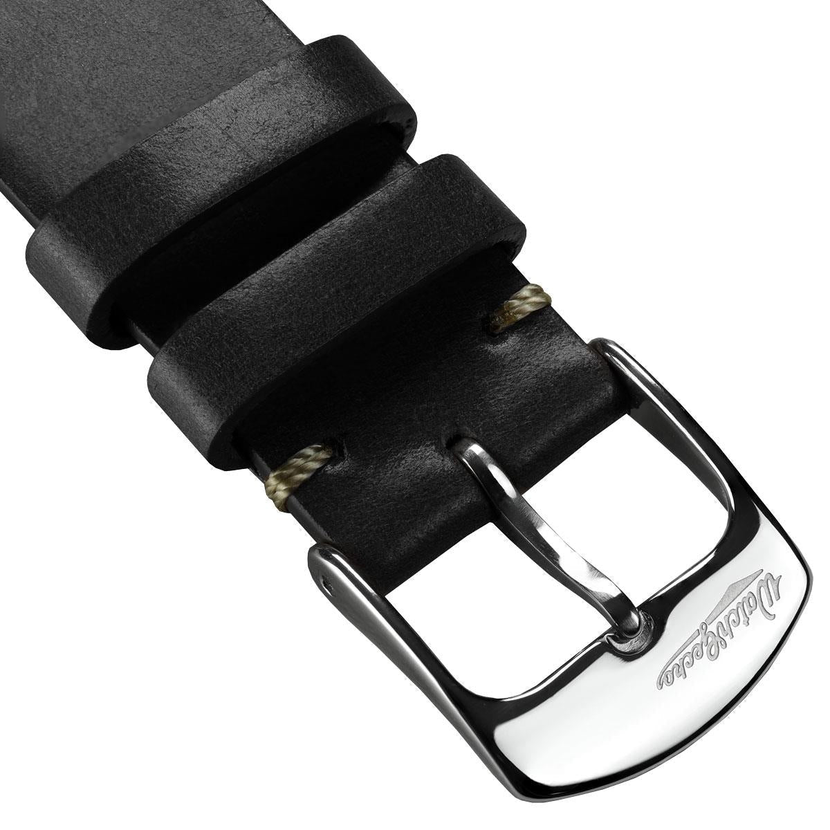 Cromford Horween Shell Cordovan Leather Watch Strap - Black