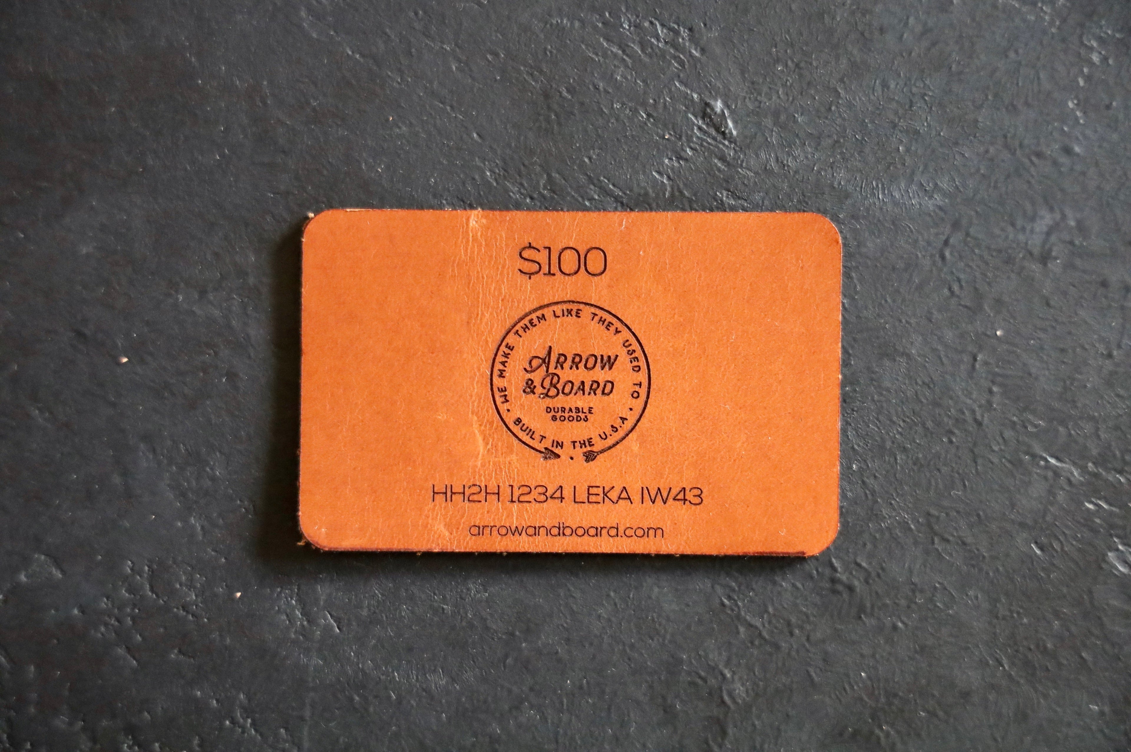 Leather Gift Card