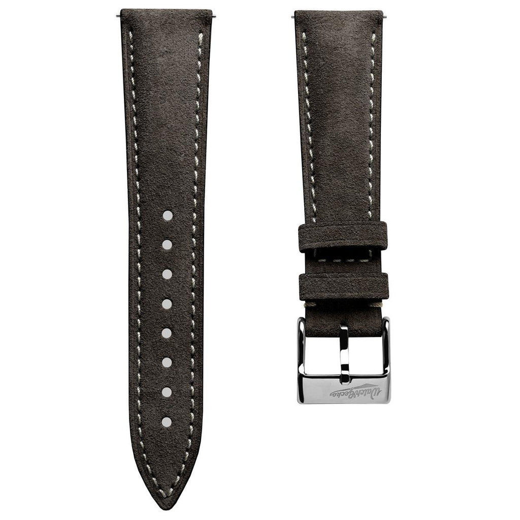 Original Highley Padded Suede Italian Leather Watch Strap - Ebano
