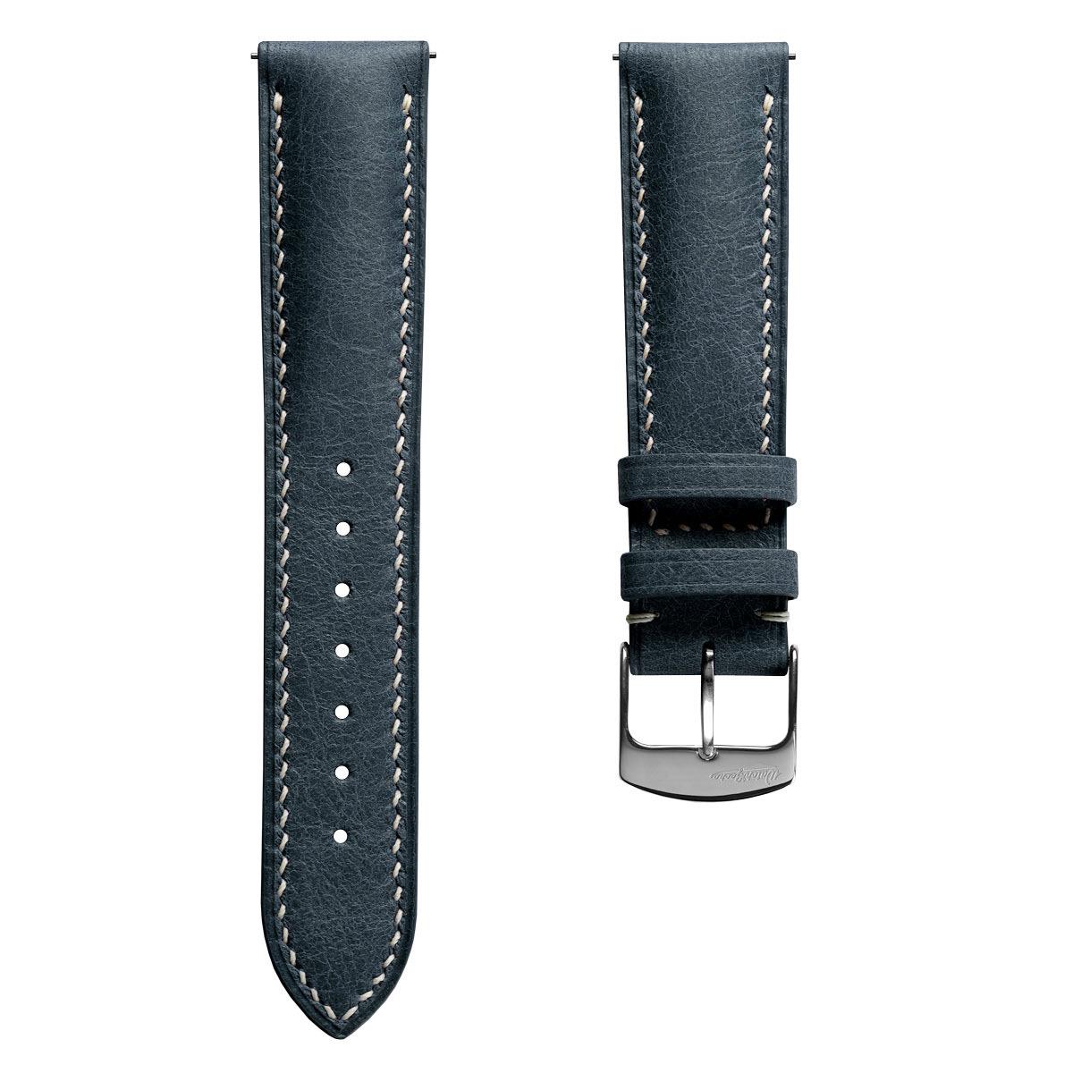 Zeigen Sie Ihren Stil mit dem Lerano Toskana gefütterten Lederarmband in Blau
