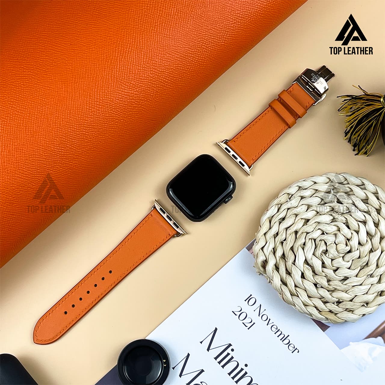สายนาฬิกา Swift Leather สำหรับ Apple Watch, นาฬิกาไขลาน SW2203