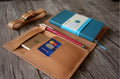 Customized Women's Passport Cover Leather Wallet