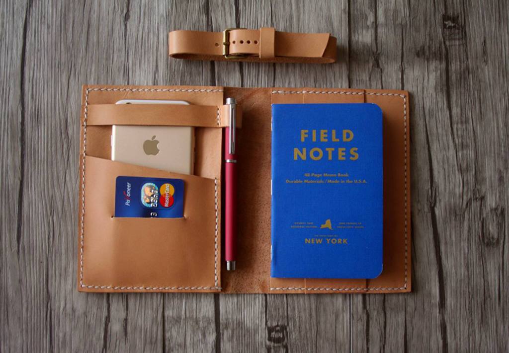 Custom Leather Pocket Moleskine Cover Notebook Holder