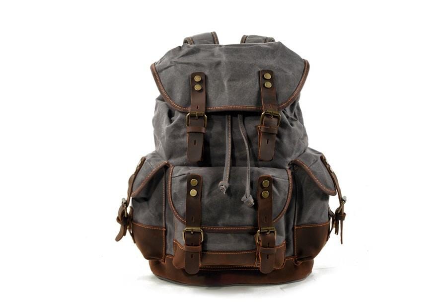 Army Green Womens Waxed Canvas Backpack Purse Bag