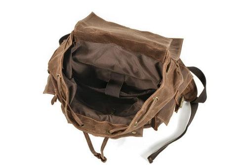 Canvas Leather Backpack Purse for Girls and Boys