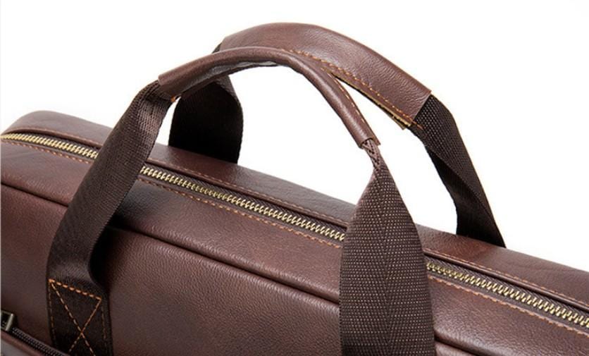 Leather Laptop Messenger Bag Brown Handbag