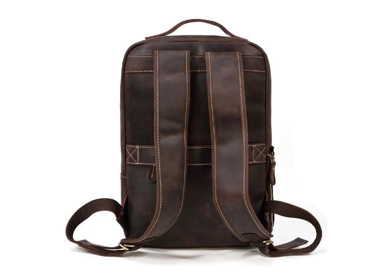 Womens Rustic Brown Leather Backpack Men's Purse