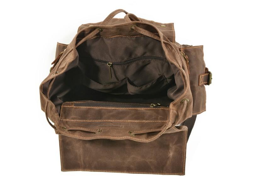 Canvas Leather Backpack Purse for Girls and Boys