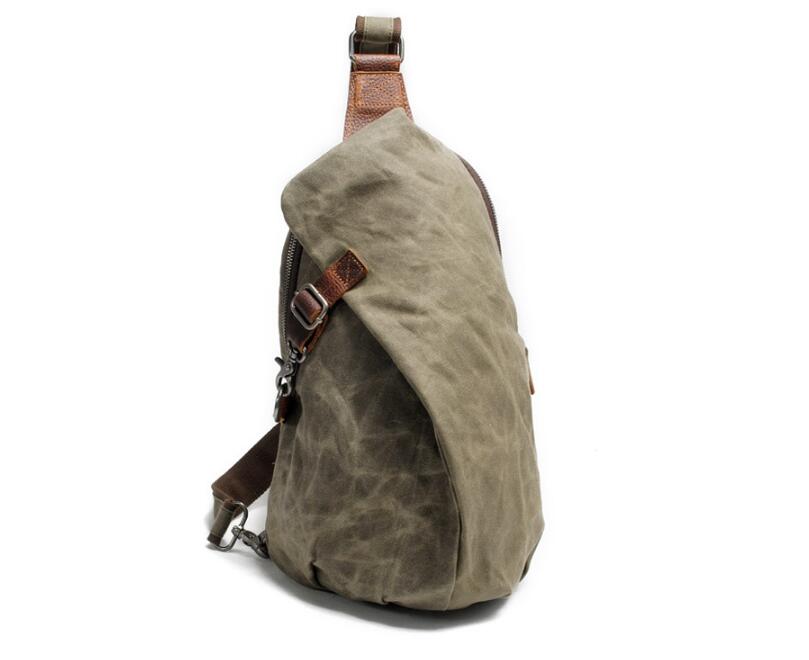 Canvas Chest Bag for Men Grey, Green, Black