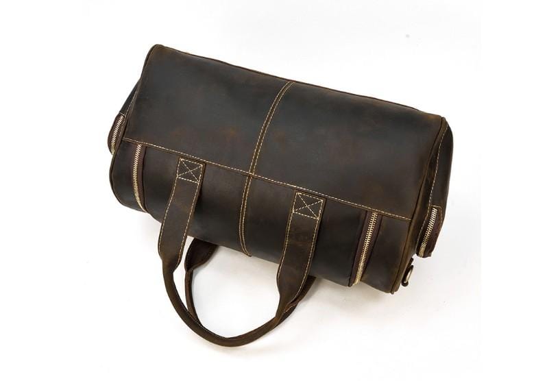 Mens Leather Travel Bag Luggage Duffel Outdoor Bag