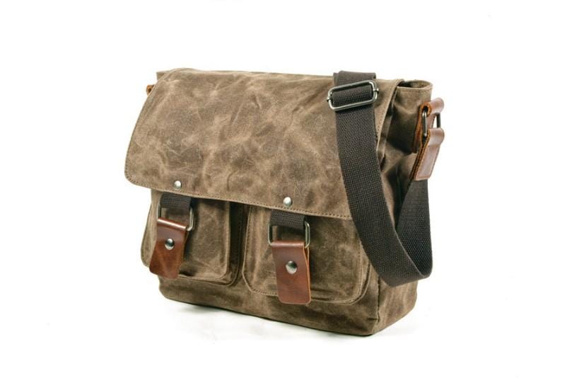 Mens Vintage Canvas Crossbody Messenger Bag Shoulder