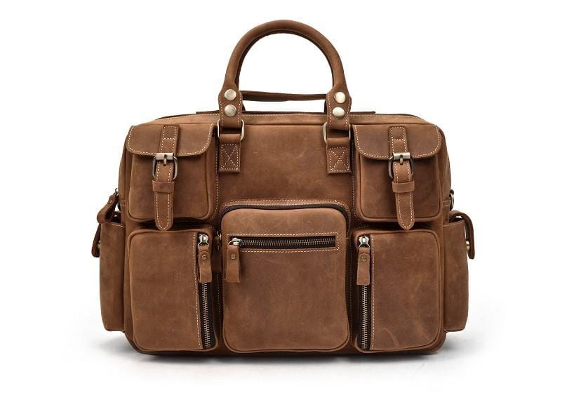 Leather Travel Duffle Luggage Bag Weekender