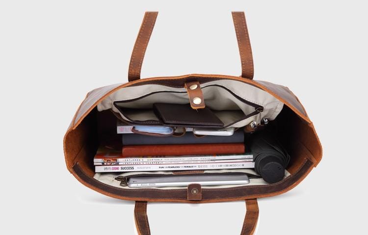 Leather Handbag Womens Shoulder Shopping Tote Bag