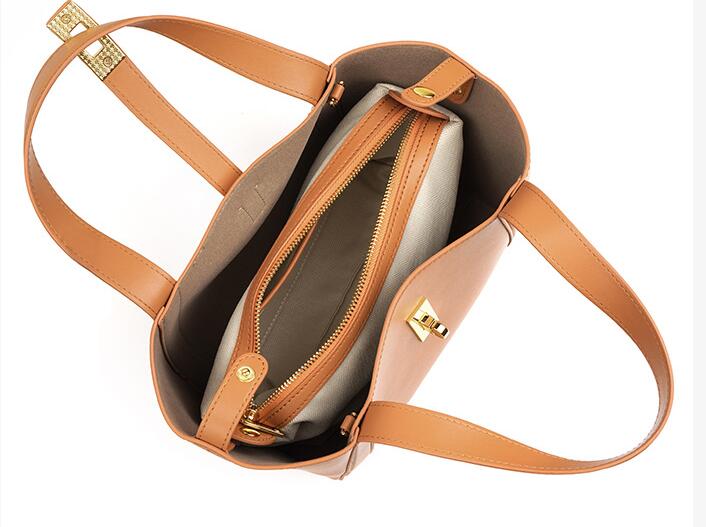 Boutique Small Women's Leather Tote Crossbody Handbag
