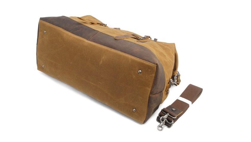 Men's & Women's Vintage Waxed Canvas and Leather Travel bag