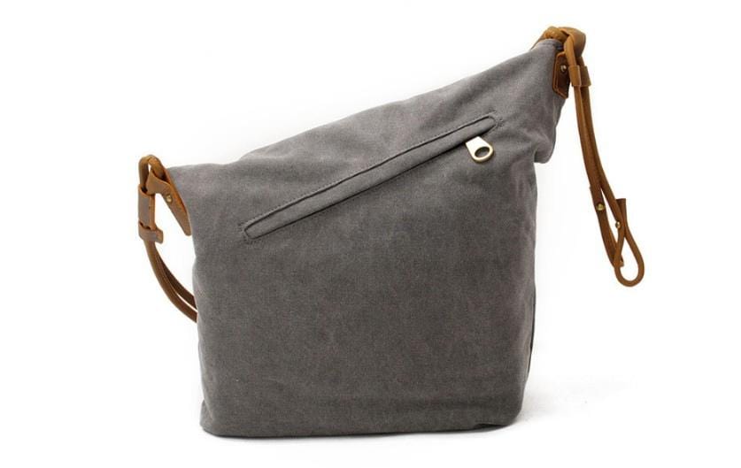 Large Canvas Messenger Bag Leather Shoulder Handbag