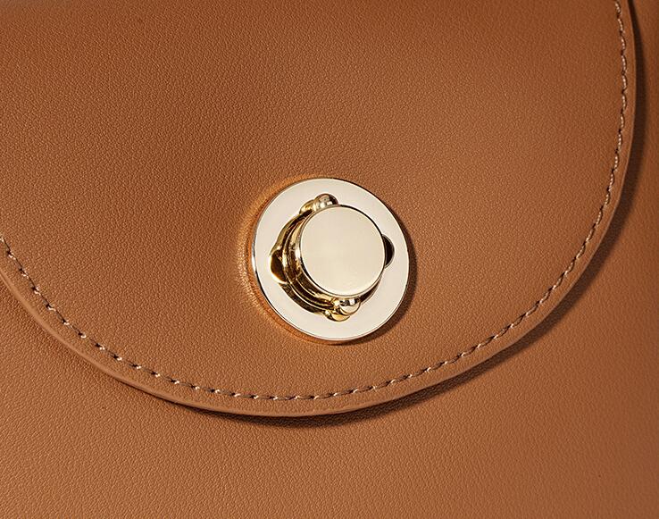 Brown Small Women's Leather Tote Crossbody Handbag
