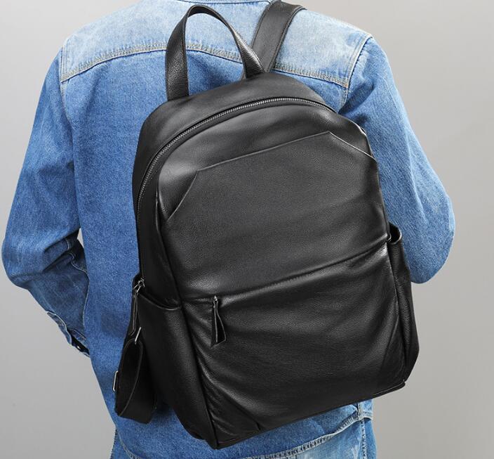 Luxury Coffee Leather Backpack Bag