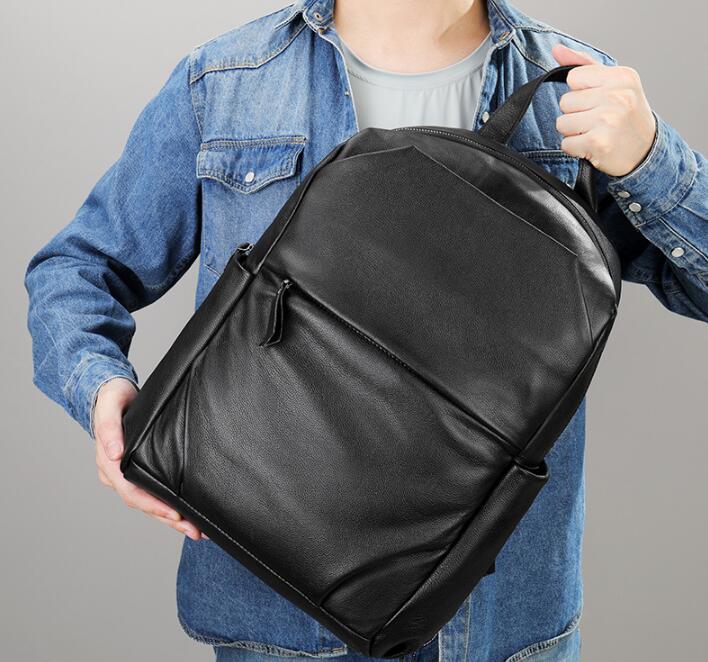 Luxury Black Leather Backpack Bag
