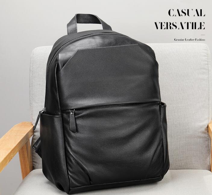 Luxury Coffee Leather Backpack Bag