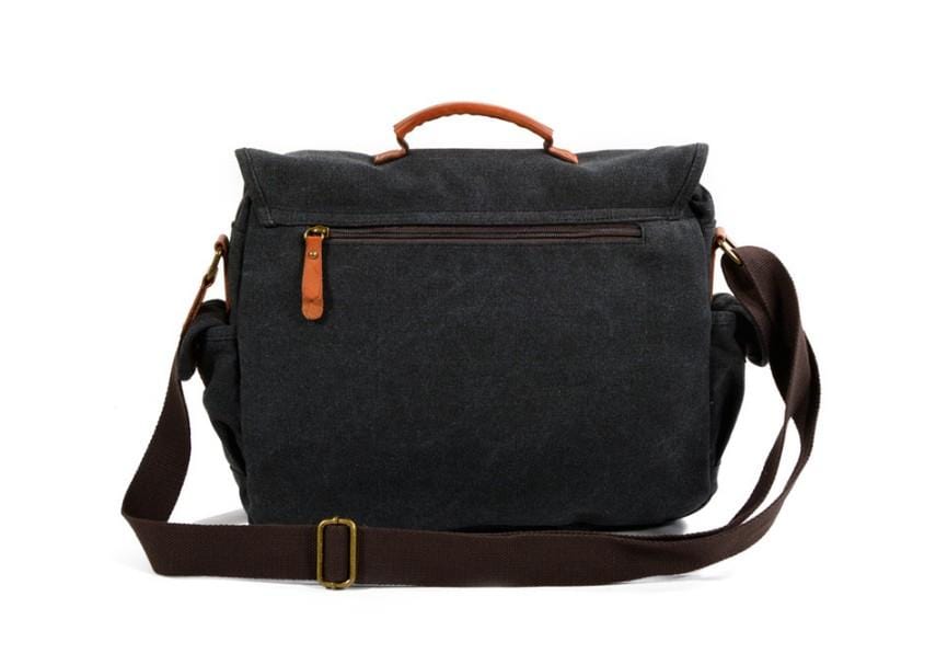 Mens Denim Canvas Messenger Bag Leather Handbags