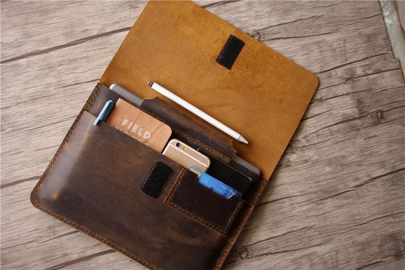 Monogrammed Leather Surface Pro X Case Sleeve