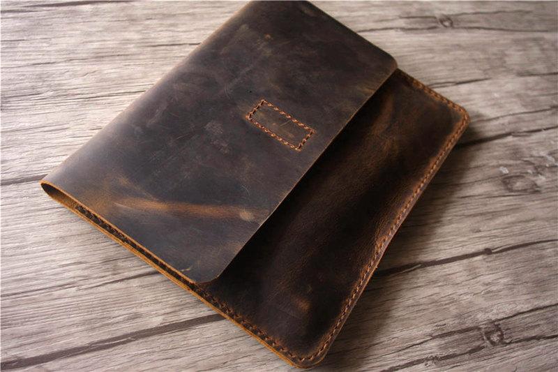 Monogrammed Leather Surface Pro X Case Sleeve