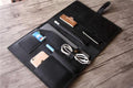 Engraved Black Leather Portfolio Case