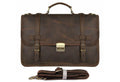 Brown Mens Large Leather Travel Laptop Bags Briefcase