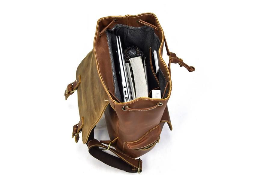 Genuine Leather Backpack Womens / Men's Rucksack Purse