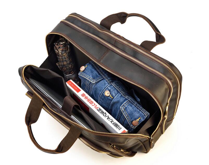 Brown Duffle Bag Leather Mens Style