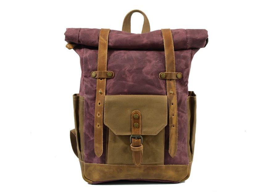 Men's & Women's Waxed Canvas Backpack Rucksack