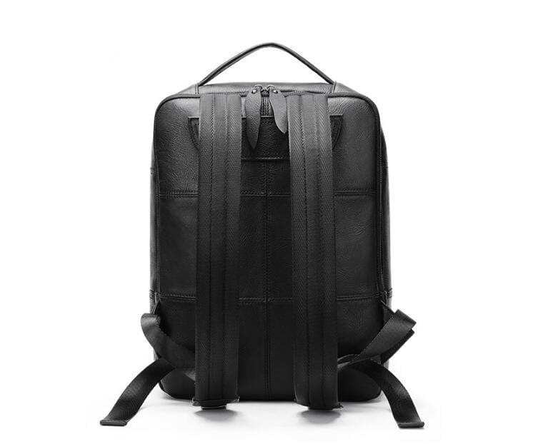 Large Travel Black Leather Backpack Purse Bag