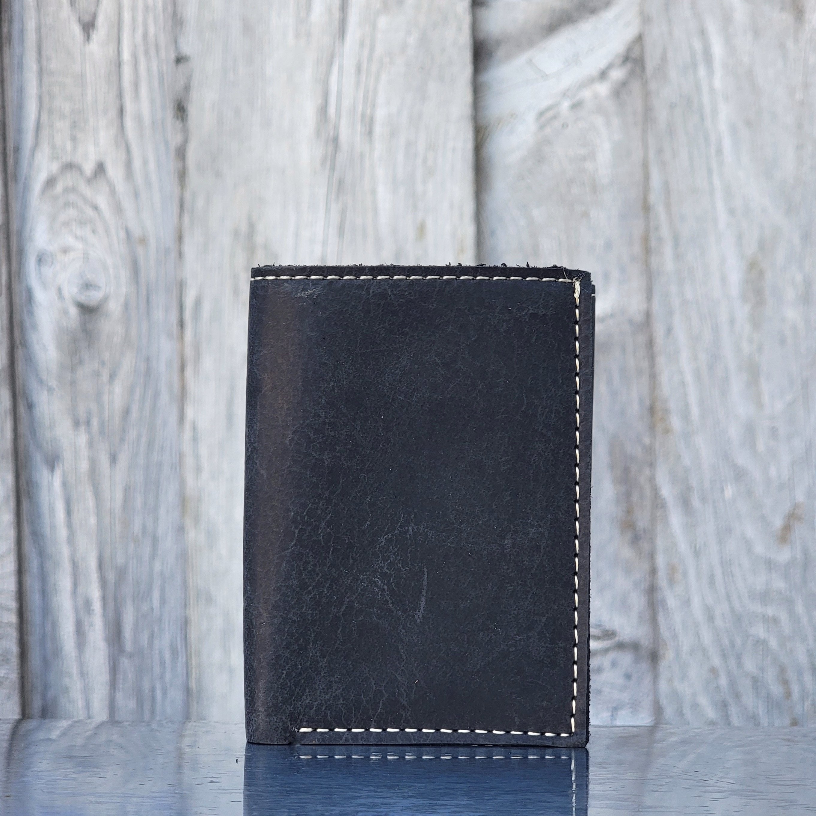 Meraki - Brown Full Grain Leather Trifold Wallet