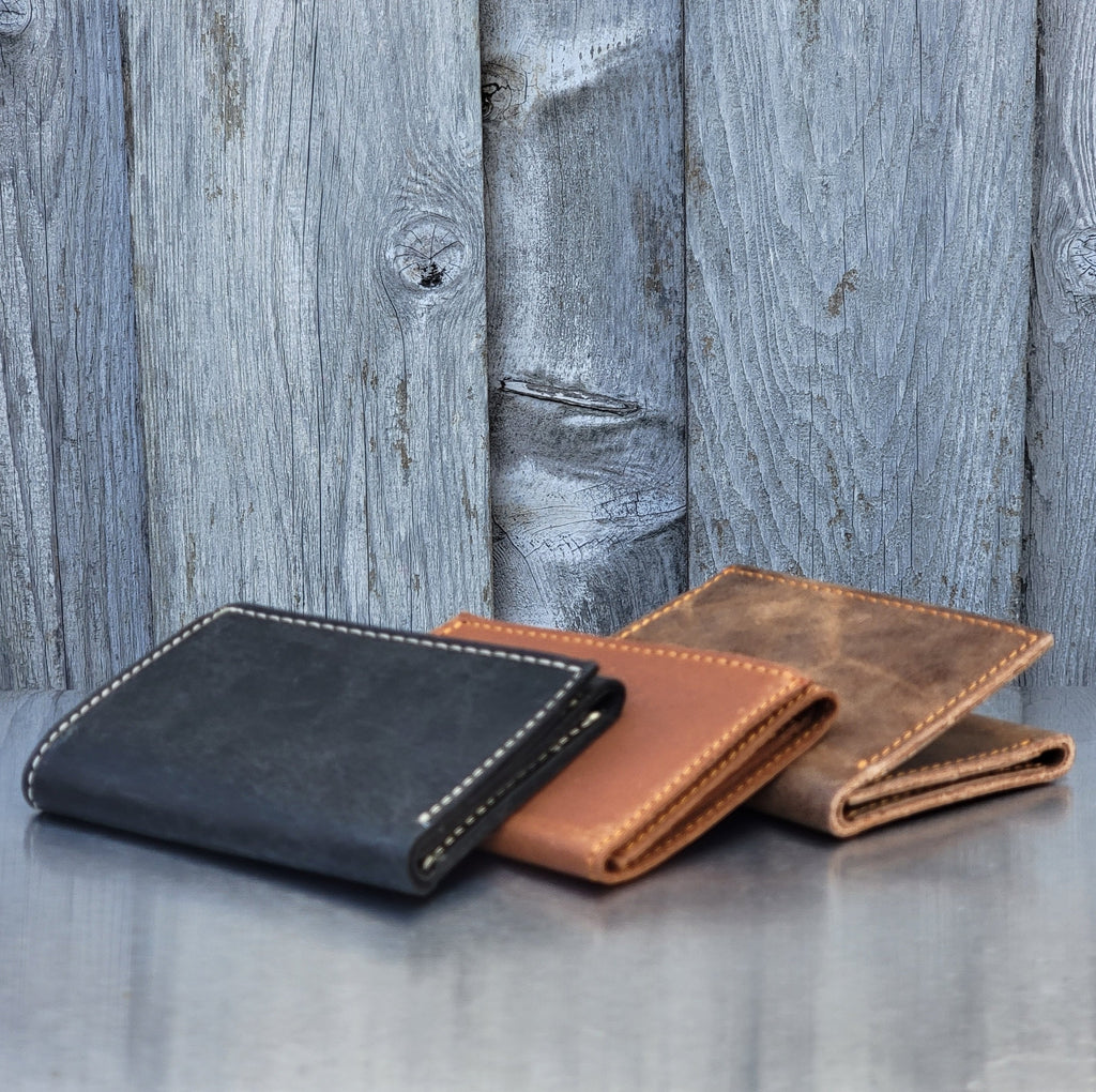 Meraki - Cognac Full Grain Leather Trifold Wallet