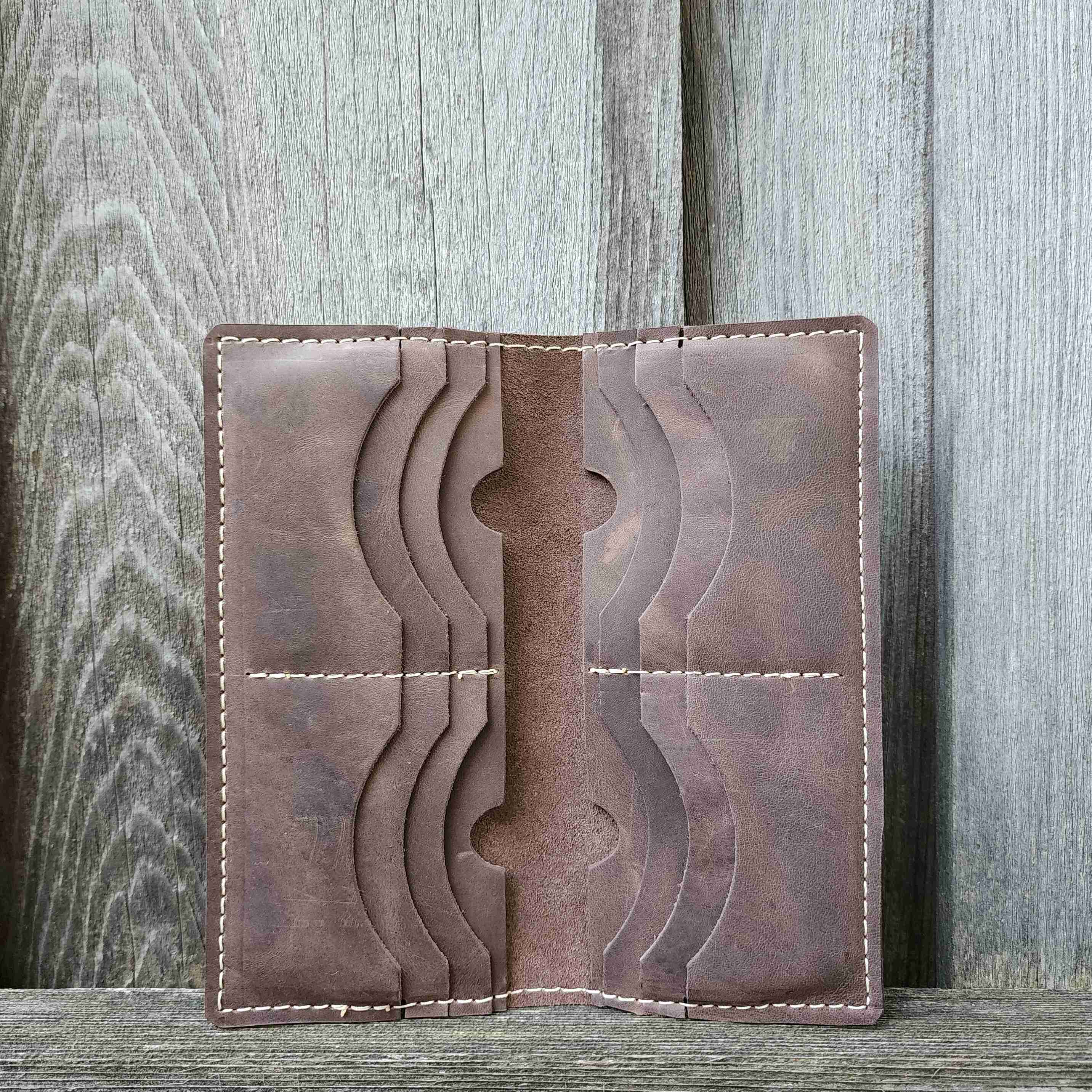 The Long Wallet - Brown 100% Full-Grain Leather Long Wallet