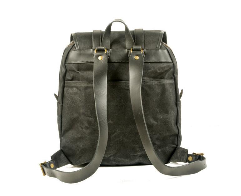 Large Womens Canvas Backpack Bag Green, Brown, Black