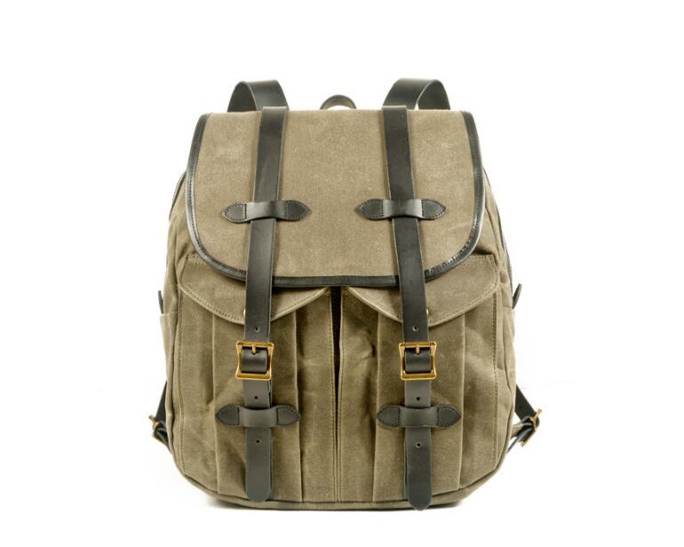 Large Womens Canvas Backpack Bag Green, Brown, Black