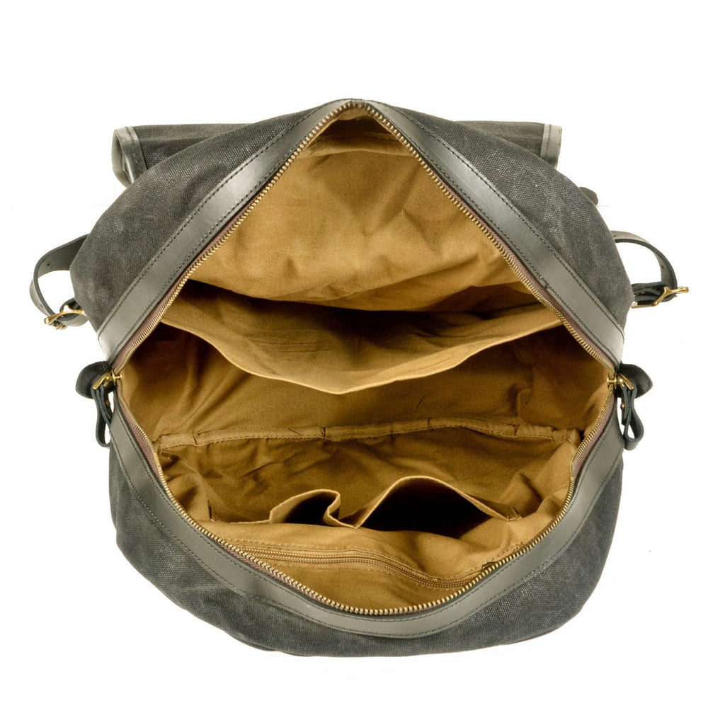 Large Womens Canvas Backpack Bag Green, Brown, Black