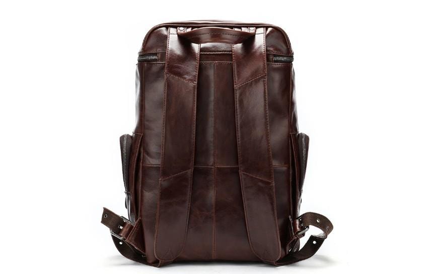 Men's Luxury Brown Leather Backpack