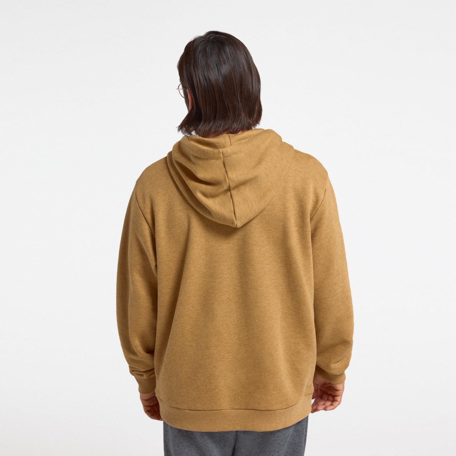 Unisex Merino Blend Hoodie - Stony Beige Heather
