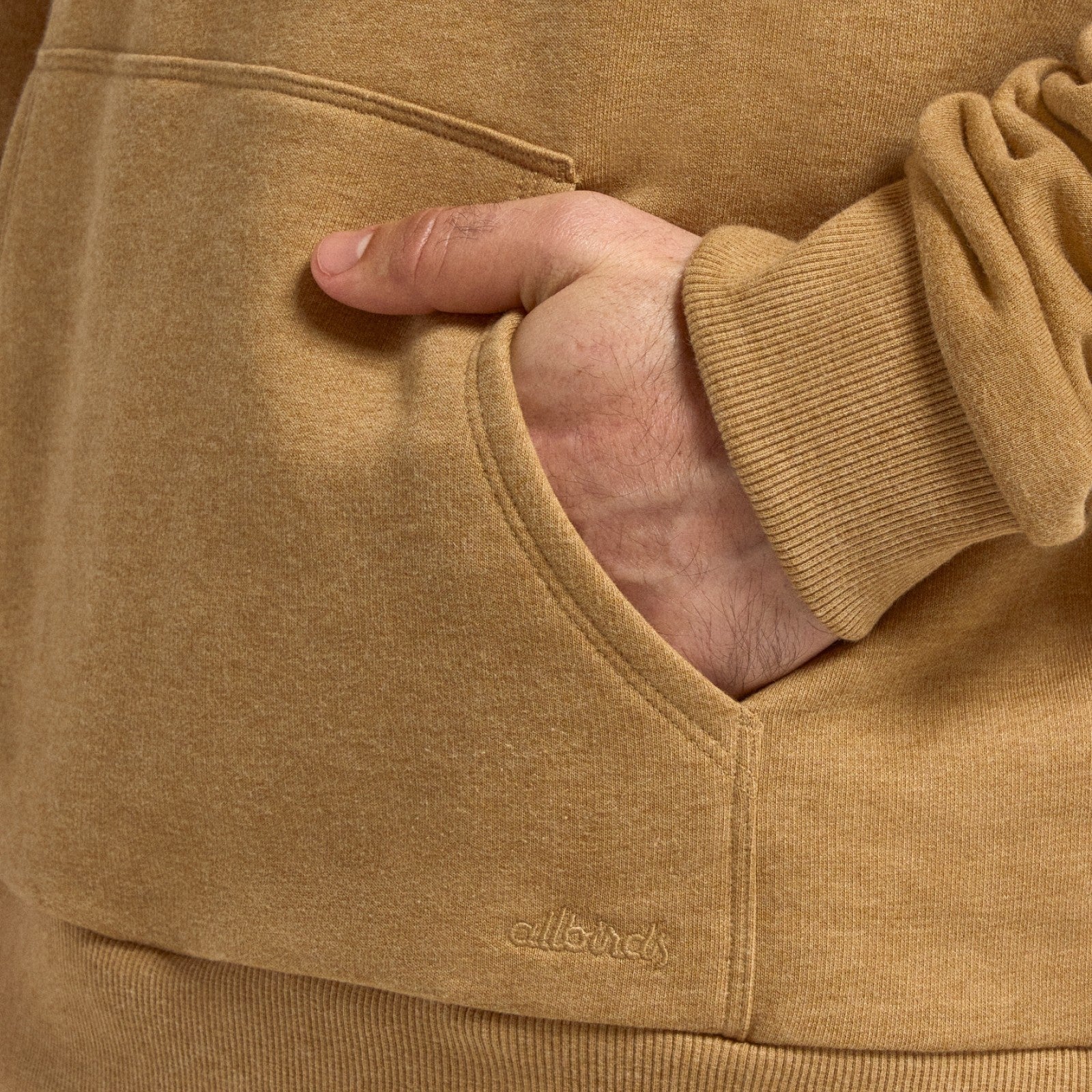 Unisex Merino Blend Hoodie - Stony Beige Heather