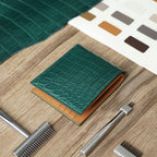 กระเป๋าสตางค์สองพับรุ่น Basic หนังจระเข้ผสม