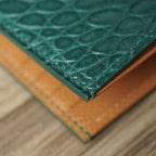 กระเป๋าสตางค์สองพับรุ่น Basic หนังจระเข้ผสม