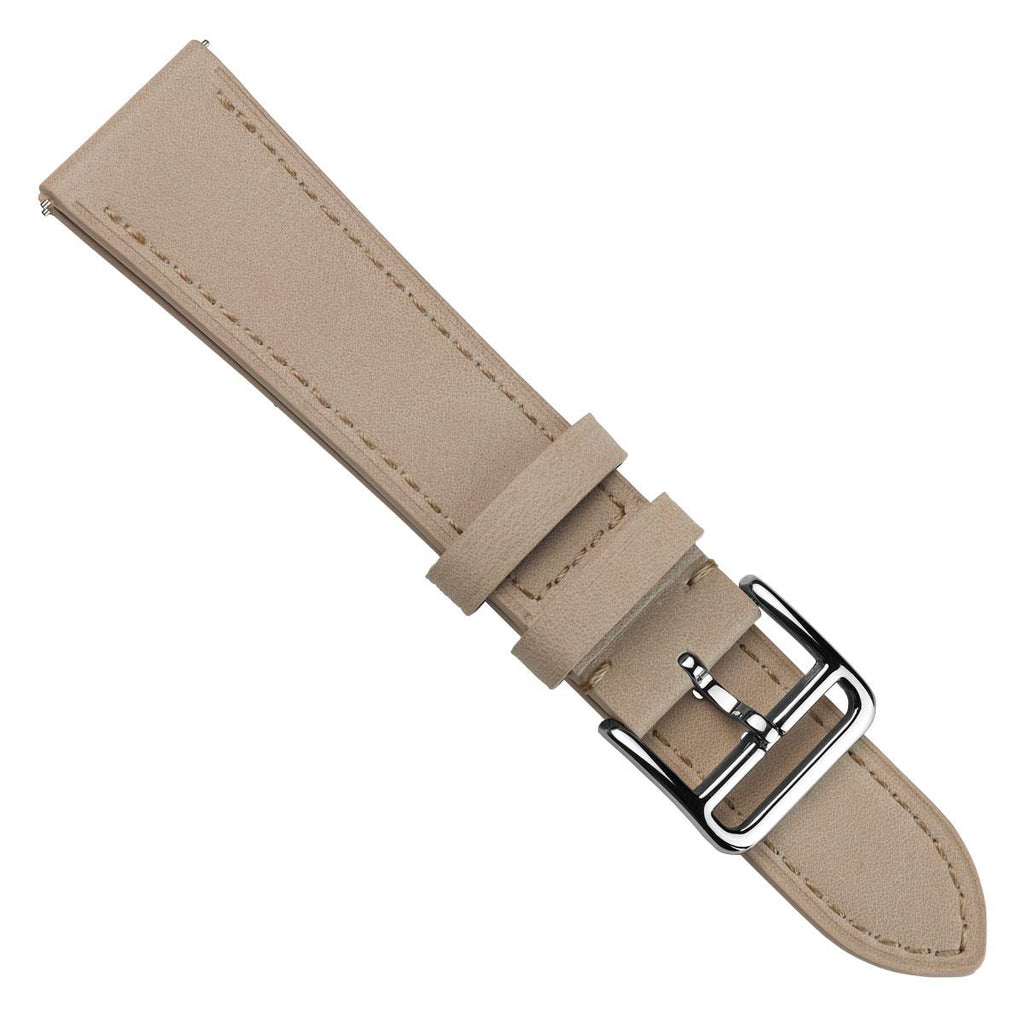 Bracelet montre en cuir plat Brixham Beige pastel Élégance et confort