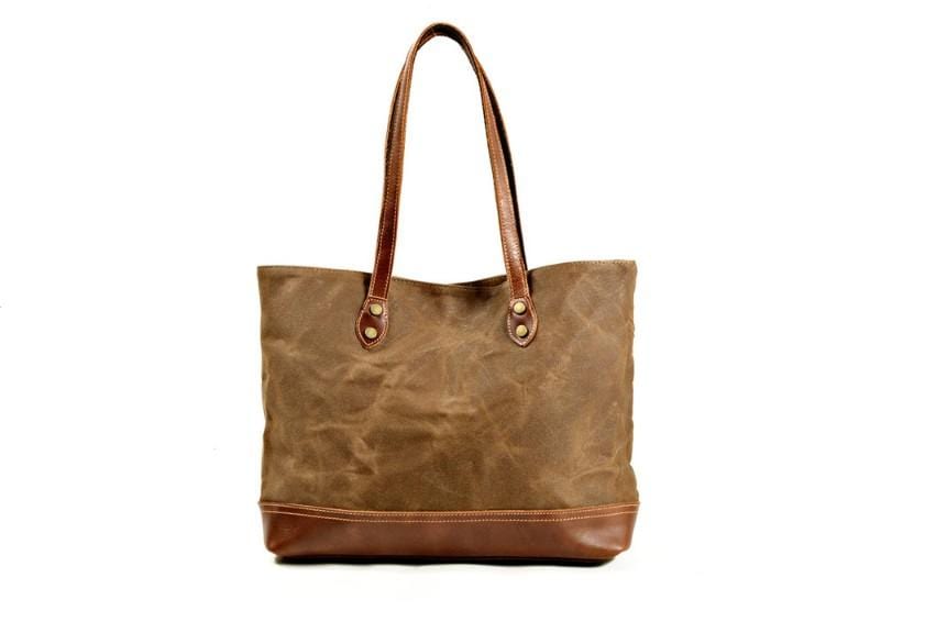 Canvas Shoulder Handbags Leather Tote