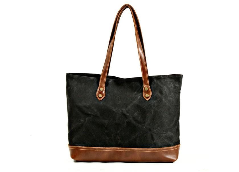 Canvas Handbag Leather Tote Shoulder Bags