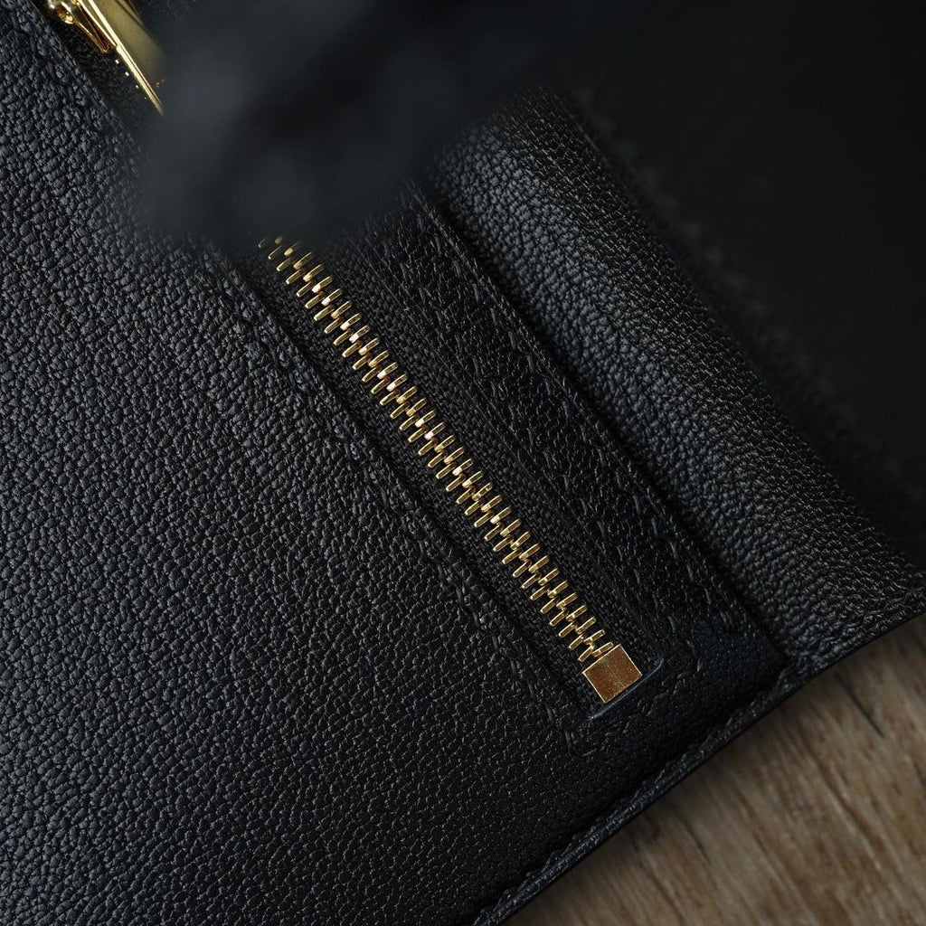 Black vertical wallet