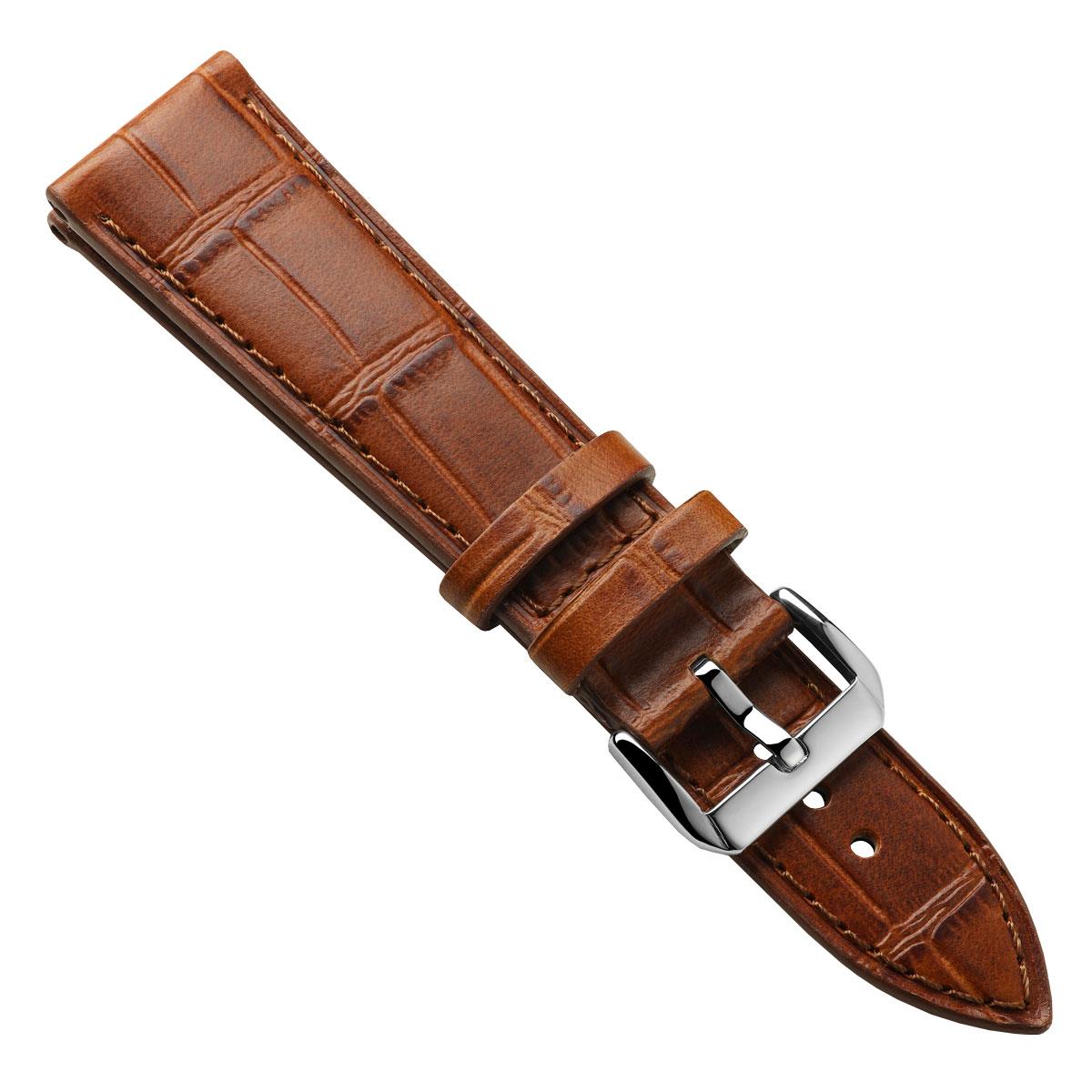 Louvain Croc Tote en Cuir Naturel - Bracelet de Montre Élégant Cognac
