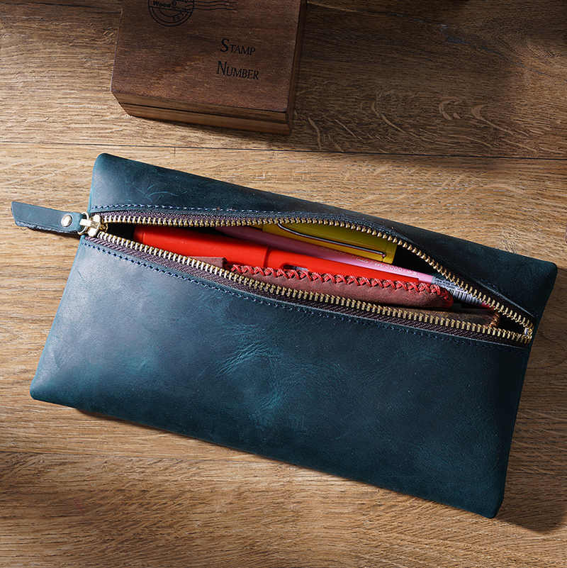 Leather Pencil Holder Fountain Pen Case